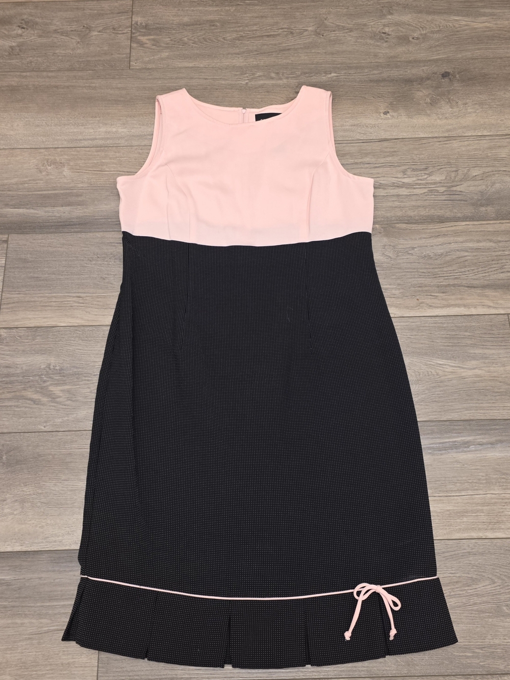 Sag Harbor Pink and Black Sleeveless Two-Tone Sheath Dress